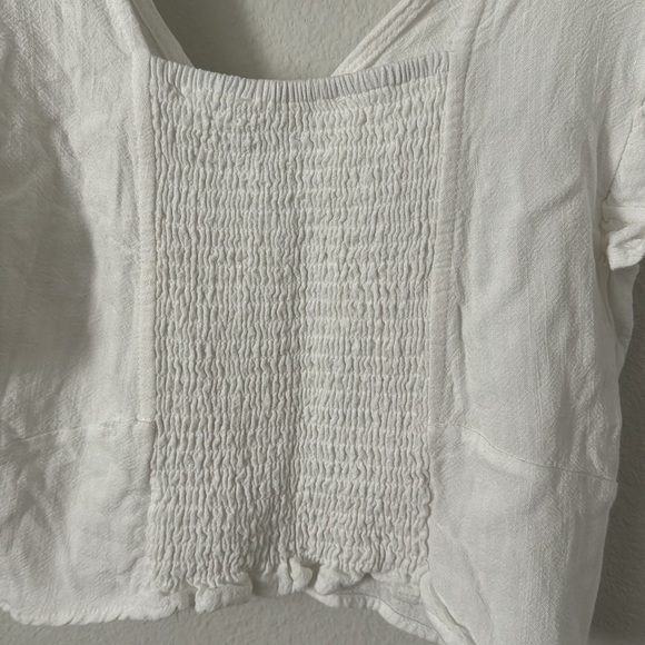 White Button-Front Top - Picture 6 of 7